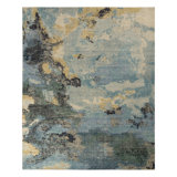 Distressed Homage Hand Knotted Wool Abstract Area Rug