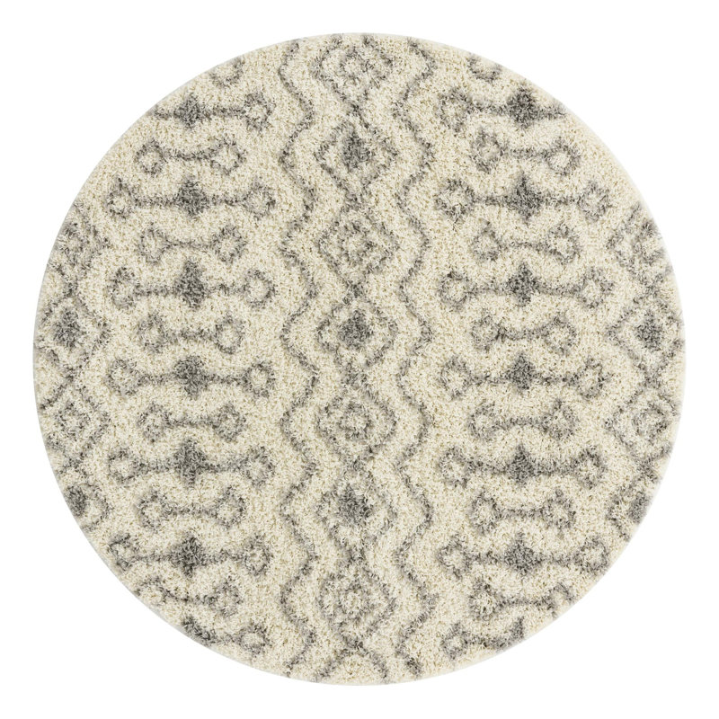 Birte Geometric Indoor Rug, Round 6'1"