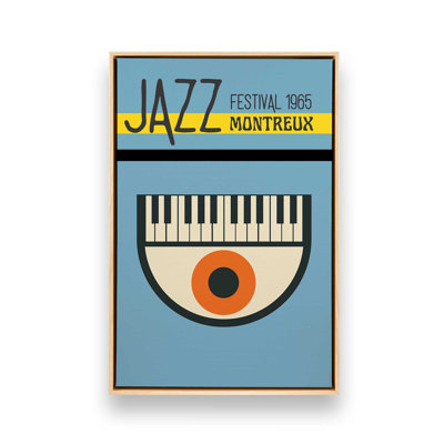Affiche rétro vintage sur toile Jazz dans un cadre