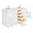 Abbate 72" Double Bathroom Vanity with White Quartz Top-85364109