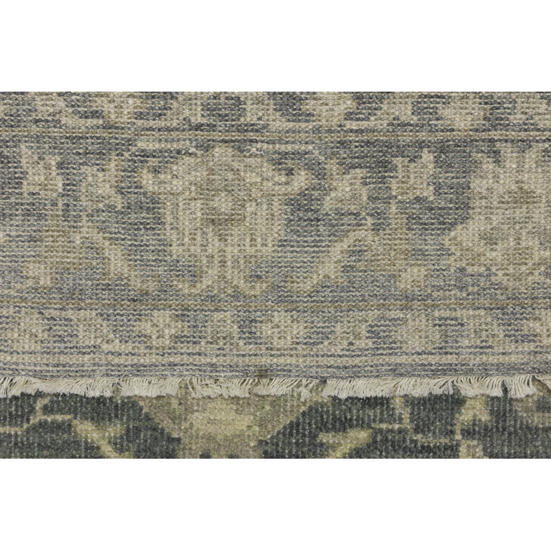 Tapis oriental en laine Elanas, Rectangle 4 pi 11 po x 7 pi 9 po