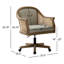 Chaise de bureau en rotin l 23,5 po Ackeron Farmhouse-1948044489
