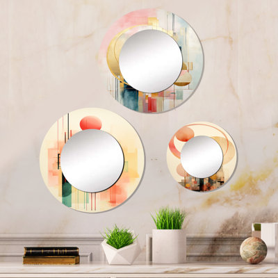 Anzavia Metal Round Mirror
