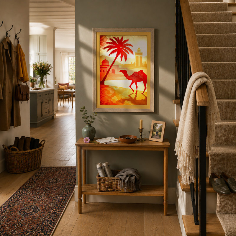 Desert Mirage Tropical - Print, A3 - 42.0 x 29.7 cm, Oak