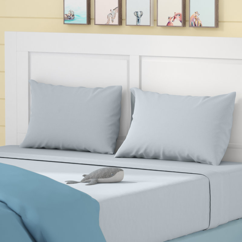 Turquoise Twin XL Solid Microfiber Polyester Kids Sheet Set