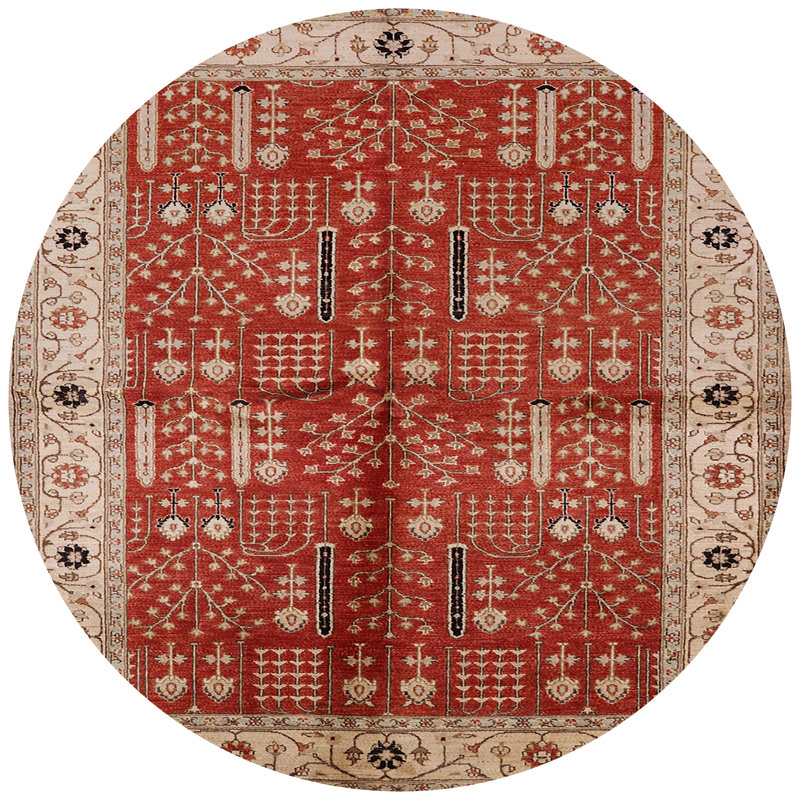 Baruyr Oriental Indoor Rug, Round 5'