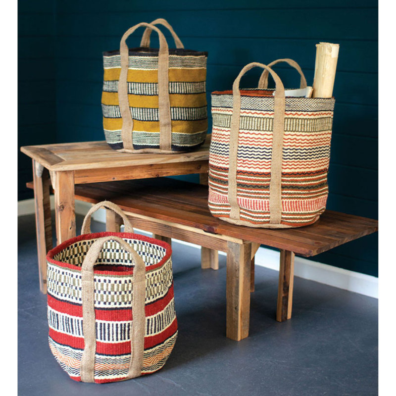 Ensemble de paniers en jute