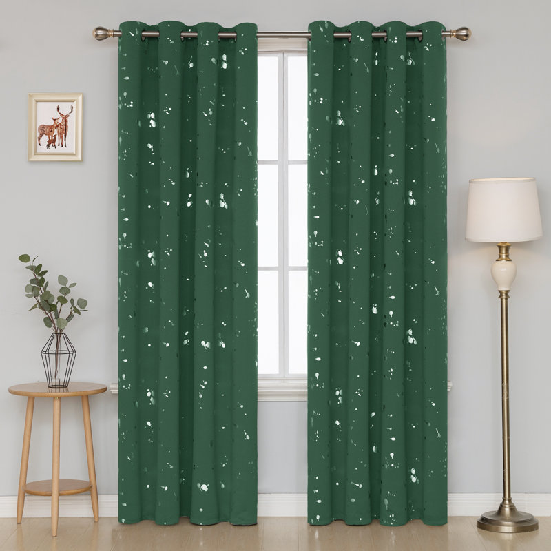 Siskiyou Room Darkening Curtain Pair, 52" W x 84" L, Dark Forest