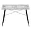 Bureau d'ordinateur, bureau personnel, ordinateur portable, tablettes de rangement, L 48 po, stratifié aspect marbre, métal, contemporain, moderne-591063908