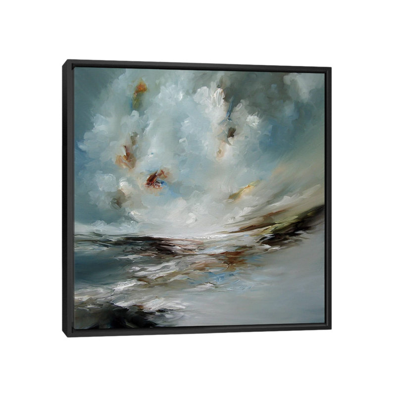 " The Journey " by J.A Art, 18" H x 18" W x 1.5" D, Black Framed Canvas, No Mat