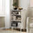 4 Tier Bookshelf, Modern Open Bookcase with Pegboard-792782015-792782000