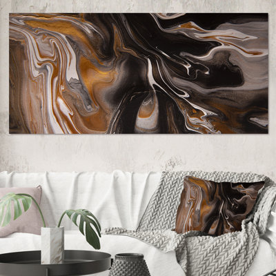 «Black and Brown Marble Universe», peinture sur toile
