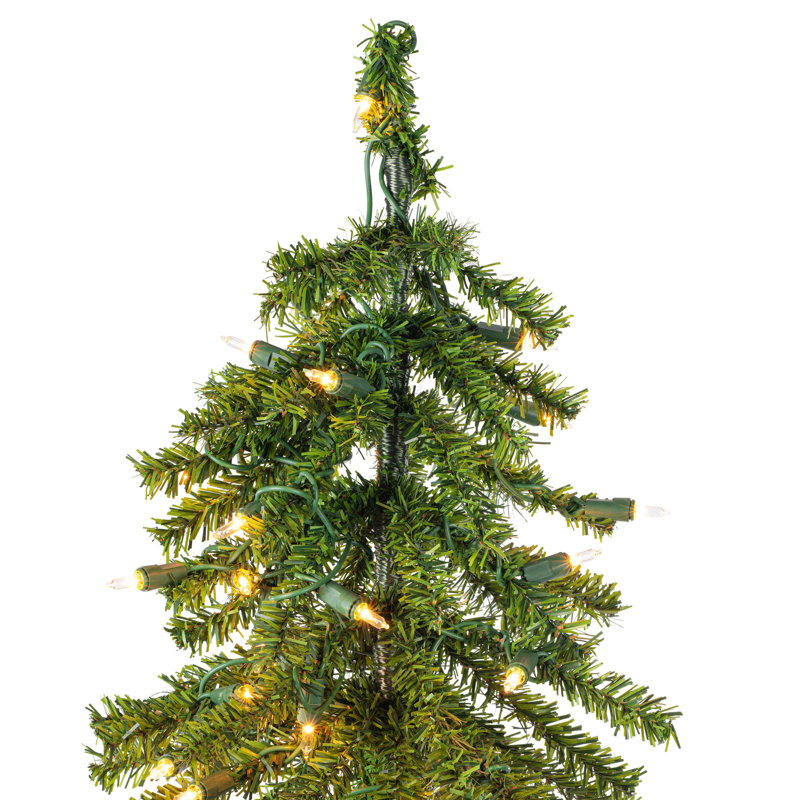 Natural Alpine 7' H Lighted Artificial Cedar Christmas Tree