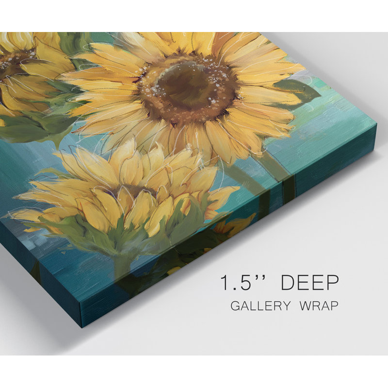 " Sunflower I " 2 - Pieces, 10" H x 10" W x 1" D