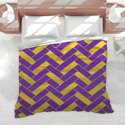 Purple Herringbone Comforter