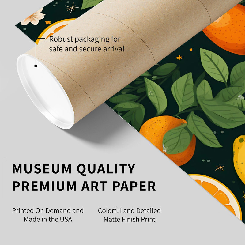 «Food and Kitchen Fruits II», reproduction d'art moderne sans cadre, H 20 po x l 20 po