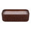 Bougie parfumée à la vanille Jeimi pour chambre à coucher décor de table de chevet - Bougie décorative en bois de manguier pour bibliothèque, table basse ou salon - 10 po, brun