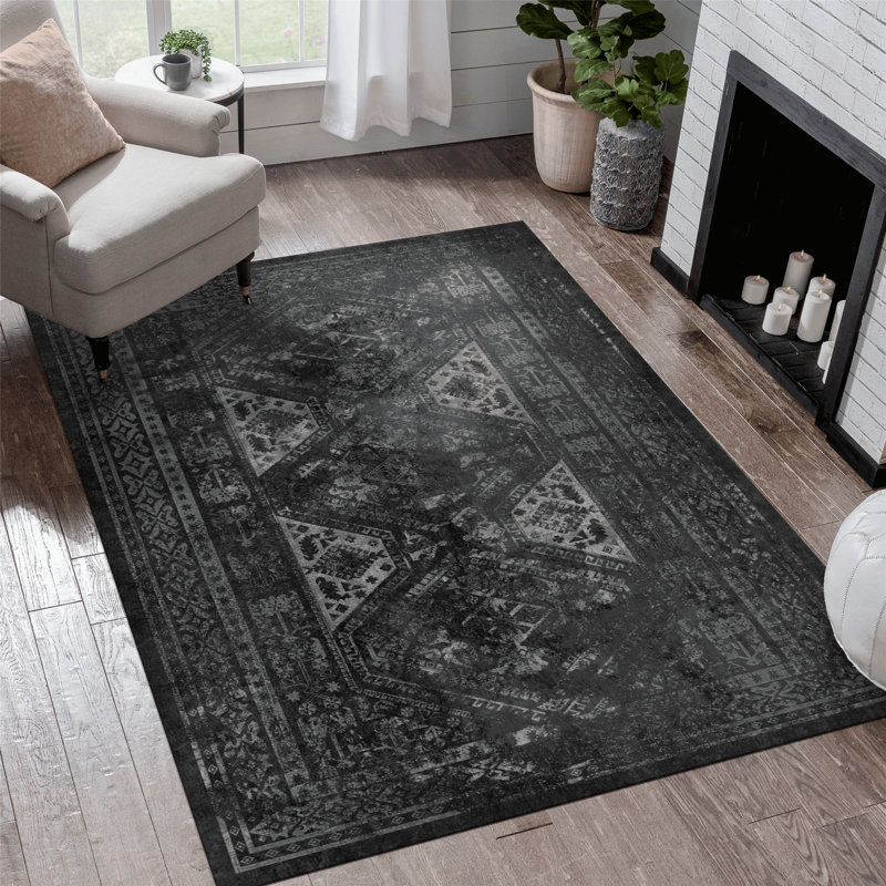 Area Rug, Washable Rug, Rectangle 6' x 9'