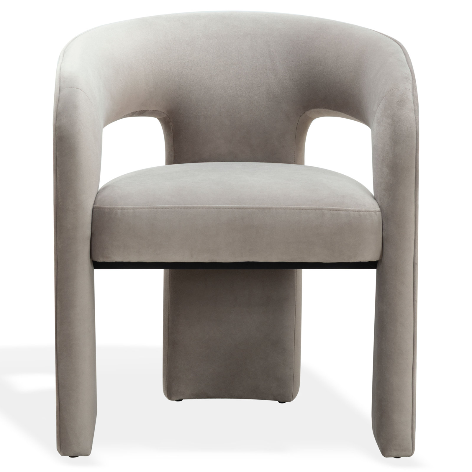 Meline Dining Chair, Light Brown Velvet