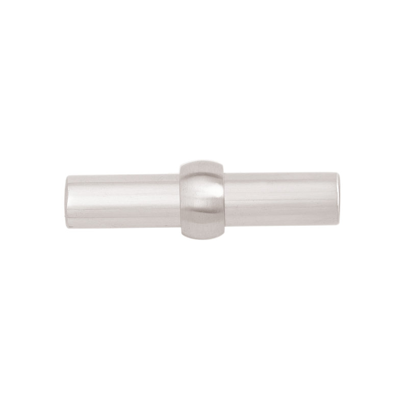 Ostia Collection Knob 2-1/2 Inch X 13/16 Inch Matte Black Finish, Polished Nickel
