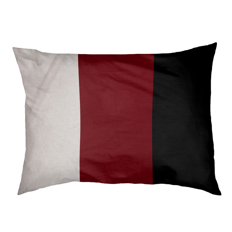 Coussin Ohio Football, Moyen (l 28 po x P 18 po x H 6 po), Grenat moyen / noir