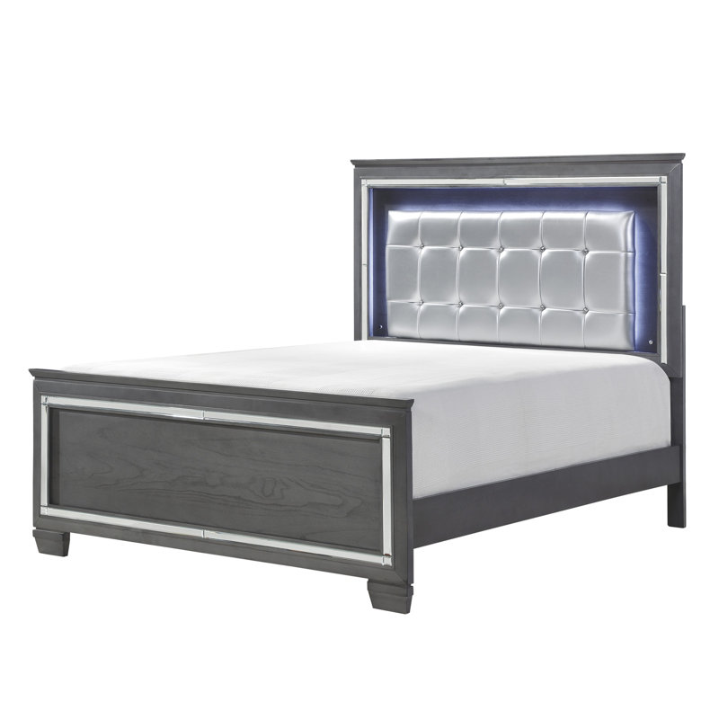 Daeveon Vegan Leather Platform Bed