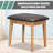 Brown Wood Dressing Vanity Table With Flip-Top Mirror & Stool, Three Drawers For Delicate Makeup Corner Solid Mirror, Stool And Exquisite Setup