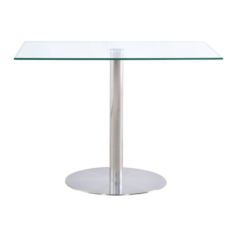 Adlingt Glass Top Metal Base Dining Table