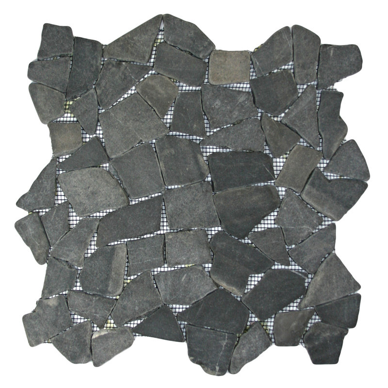 Banyak Random Sized Natural Stone Mosaic Tile in Grey Waterproof Matte Finish - 1 sq. ft.