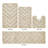 Hugo Premium 100% Cotton 4 Piece Bath Rug Sets with Non-Slip Backing, Machine Washable, Luxurious Chervon Pattern Super Absorbent & Tufted Weave Bath Mat for Bathroom, Shower, and Tub-286268680-286268705