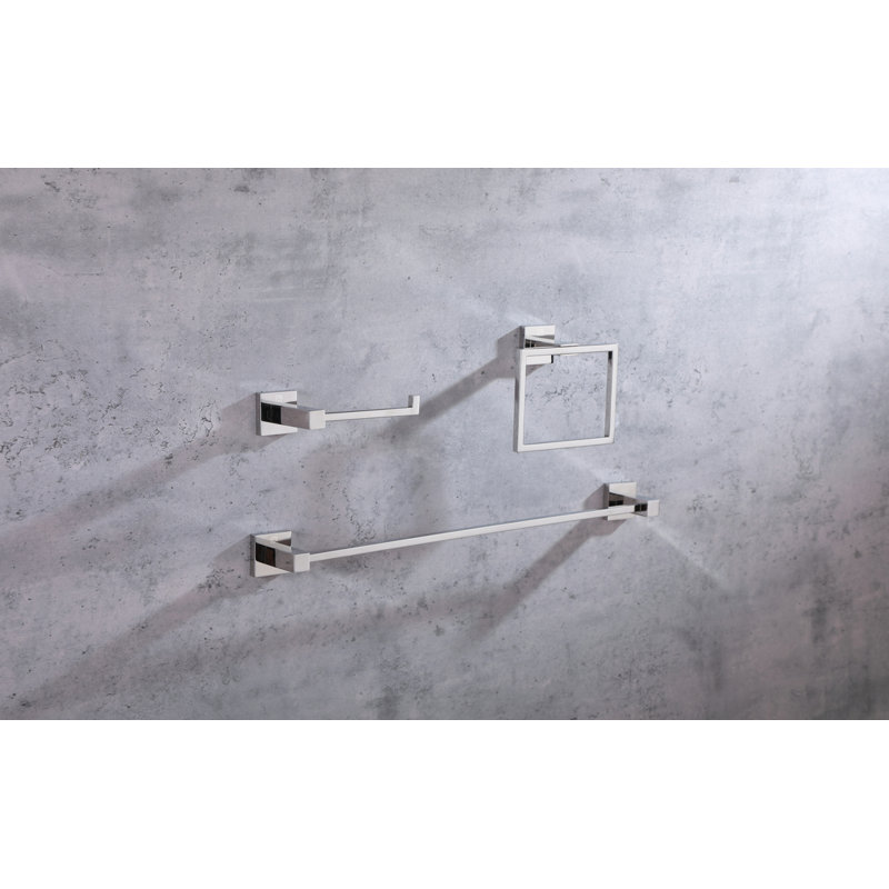 Isla 3 - Piece Bathroom Hardware Set, Chrome