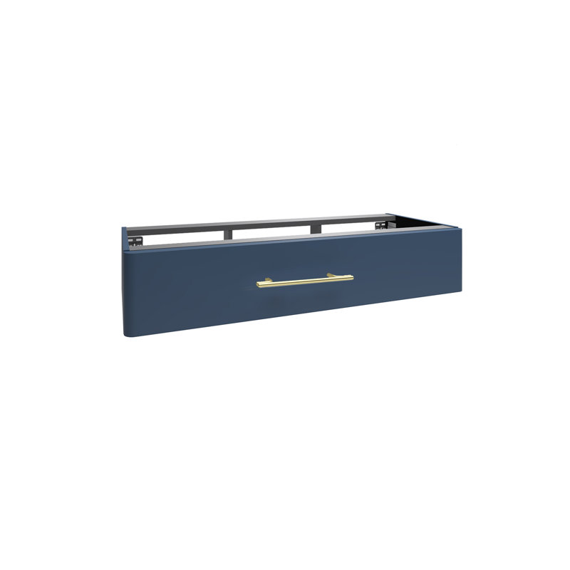 Ashauna 81cm Single Bathroom Vanity Base Only, Wave Blue/Gold