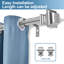 Tringle à rideaux simple réglable 1 po Adelene-290140613-290140614