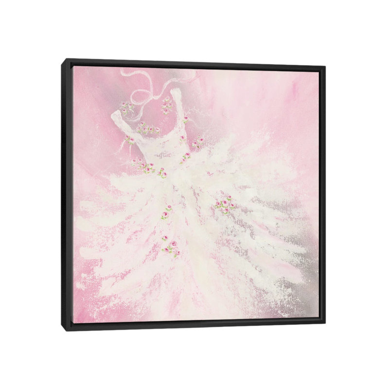 «Pink Tutu» par Ashley Bradley, reproduction d'art sur toile tendue, H 12 po x l 12 po x P 1,5 po, Toile avec cadre noir