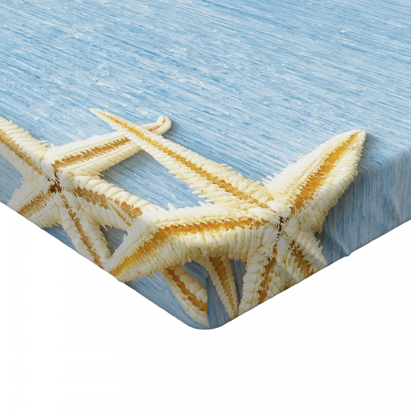 Seashells Microfiber Patterned Fitted Sheet, Full Fitted Sheet