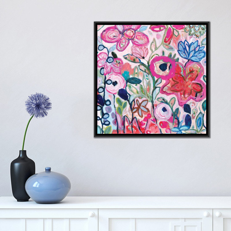 « favori », impression sur toile, H 18 po x l 18 po x P 1,5 po, Toile avec cadre noir, Pas de tapis