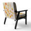 Fauteuil rembourré moderne en V jaune