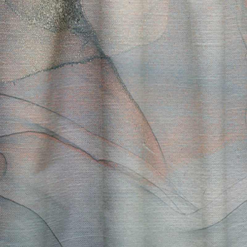 Gris Tender liquide Art I - rideau en velours moderne - obscurcissant - 1 panneau
