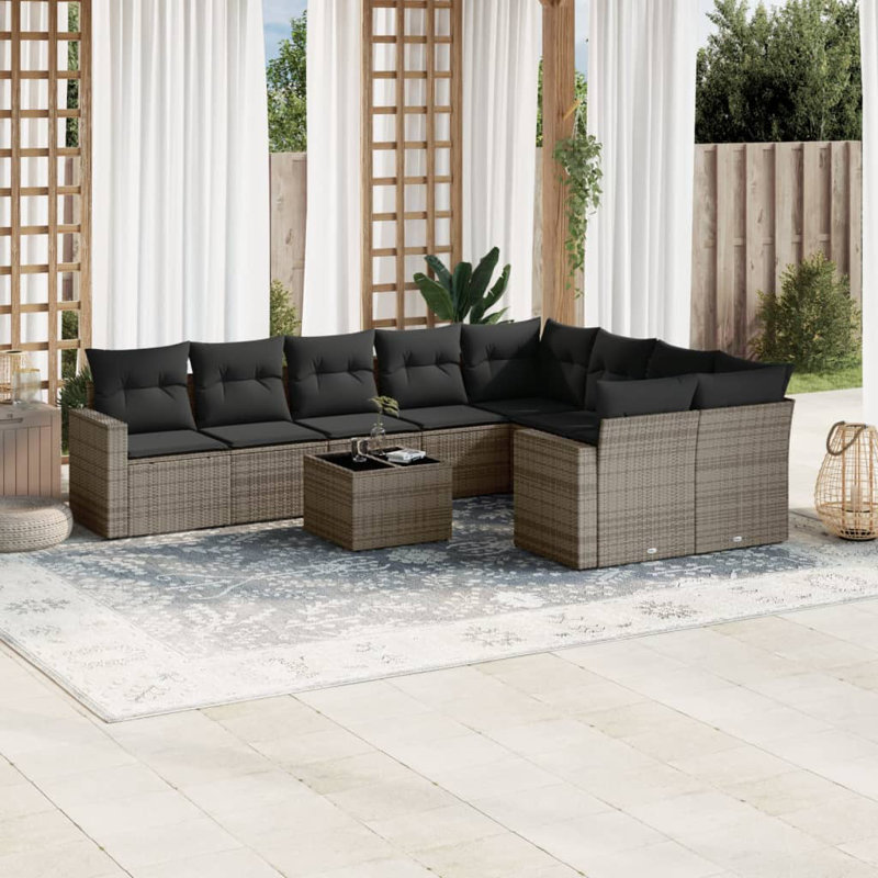  Garden Sofa Set Grey