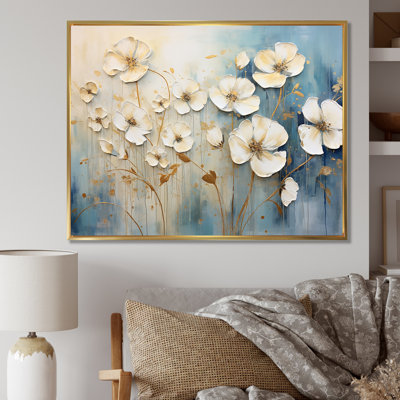 " Elegant Beige Buttercups Meadow "