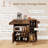 Drop Leaf Mobile Kitchen Island Cart With Power Outlet And Adjustable Shelf