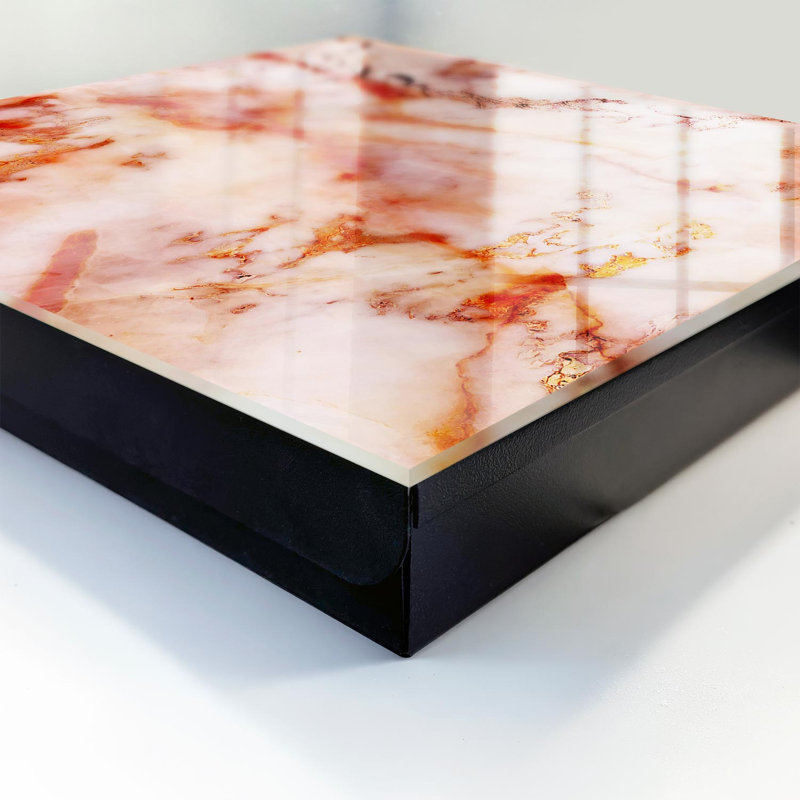 Key cabinet for home, Opens to the left, 30x30x5, White, Warm marble patterns, elegance and luxury, 