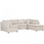 Beige Chenille With Square Arms Sofa