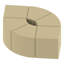 Shapes Series II Modular Collaborative Soft Seating Wedge Stool with Foam Padded Seat-64494211-64494214