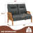 48" Upholstered Loveseat Sofa With Rattan Arms-1857826726