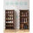 Interlocking Shoe Rack, Rectangular Storage Organiser, 10 Slot Modular DIY Storage Shelf Unit, 40 X 30 X 17 Cm For Each Slot, Plastic Wardrobe With Doors, Rustic Brown