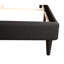 Élégant lit simple noir pour les résidences modernes - Tissu et mousse, H 47 po x l 42 po x P 81 po, assemblage requis, convient à toute pièce, idéal pour les espaces invités Espaces de vie compacts