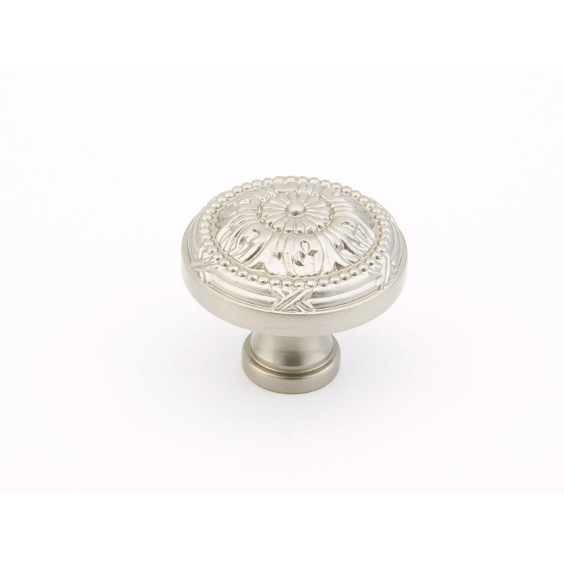 Versailles Round Knob, Satin Nickel, 1.5"