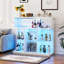 Armoire bar 47 po avec lumières RVB, station de charge et supports à vin amovibles (sans réfrigérateur)-309344960