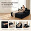 Chaise longue surdimensionnée de 65 po avec accoudoirs larges, poche latérale, 2 porte-gobelets et 3 coussins, aucun assemblage requis-123693582